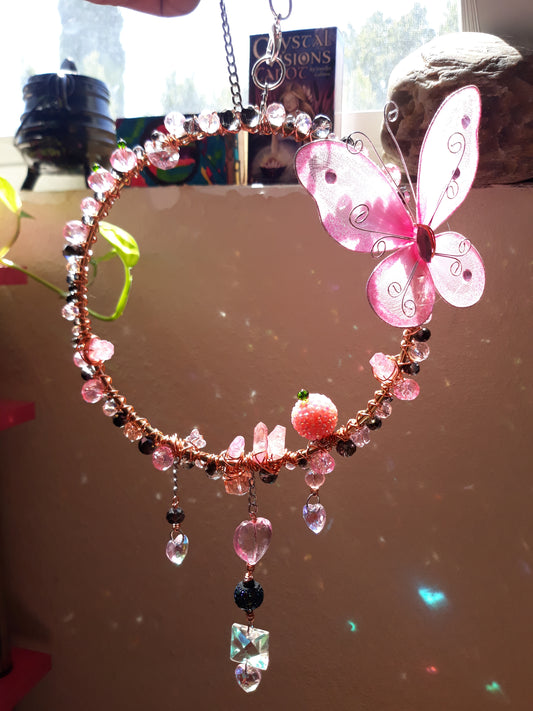 Pink Pumpkin Suncatcher